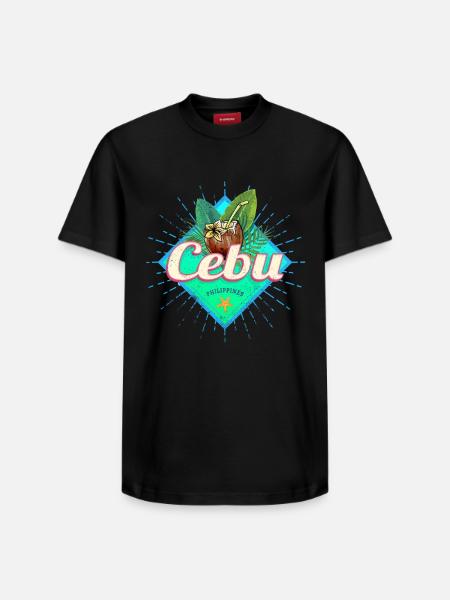 Cebu Island Philippines Coconut Retro Souvenir - Relaxed Unisex Supima Cotton T-Shirt – by SPREAD - black