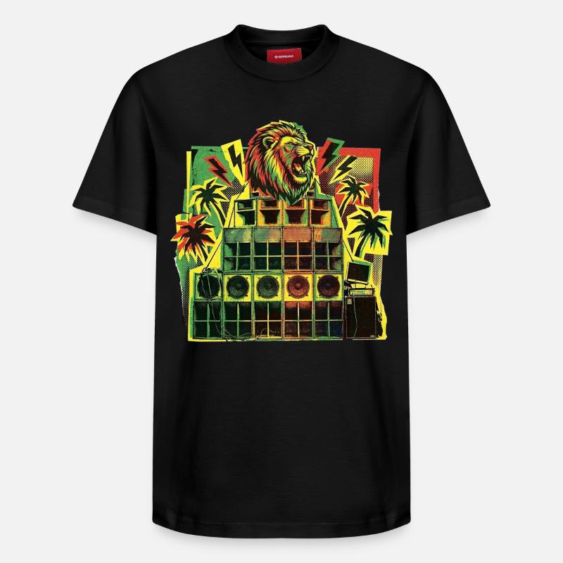 Système de son Jungle Dancehall - T-shirt unisexe décontracté en coton Supima – de SPREAD - noir