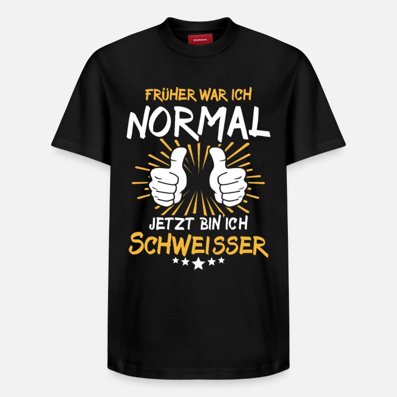Schweisser Spruch - Relaxed Unisex Supima Cotton T-Shirt – von SPREAD - Schwarz