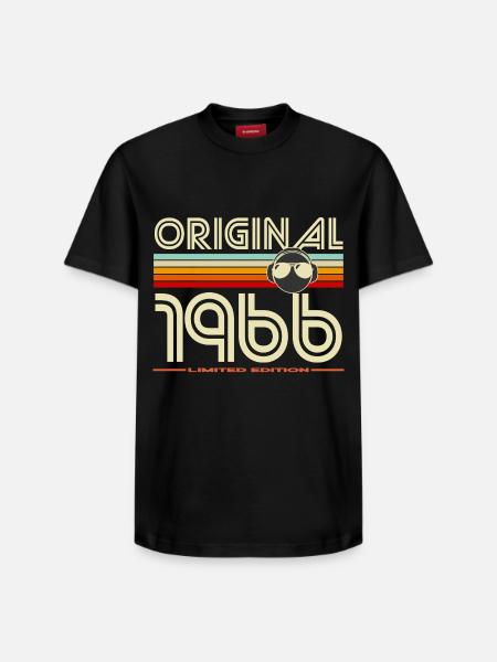 Originales Retro-Modell von 1966 - Relaxed Unisex Supima Cotton T-Shirt – von SPREAD - Schwarz