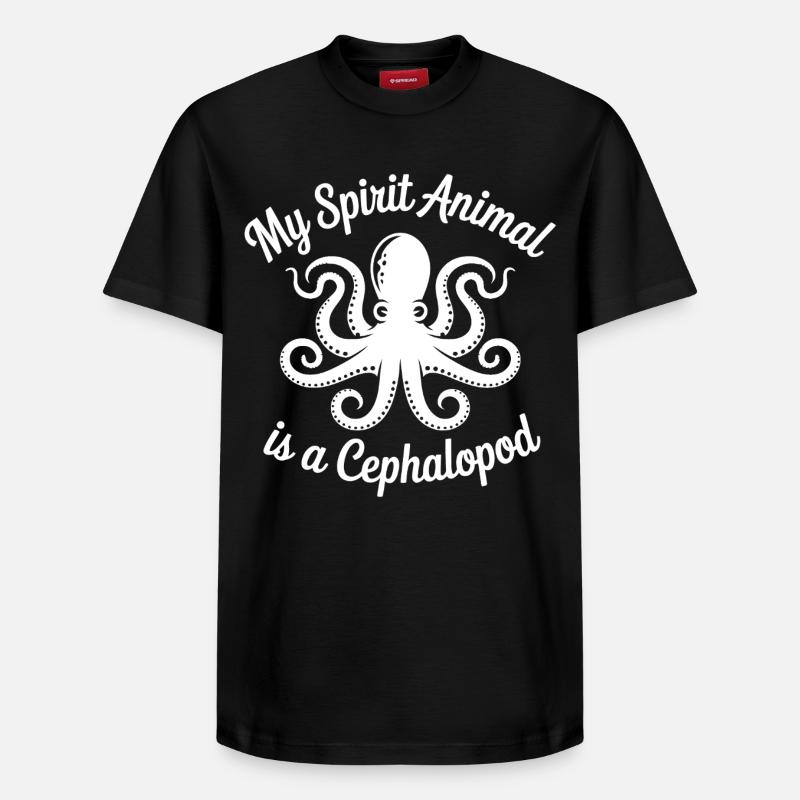 Spirit Tier Oktopus - T-shirt unisexe décontracté en coton Supima – de SPREAD - noir