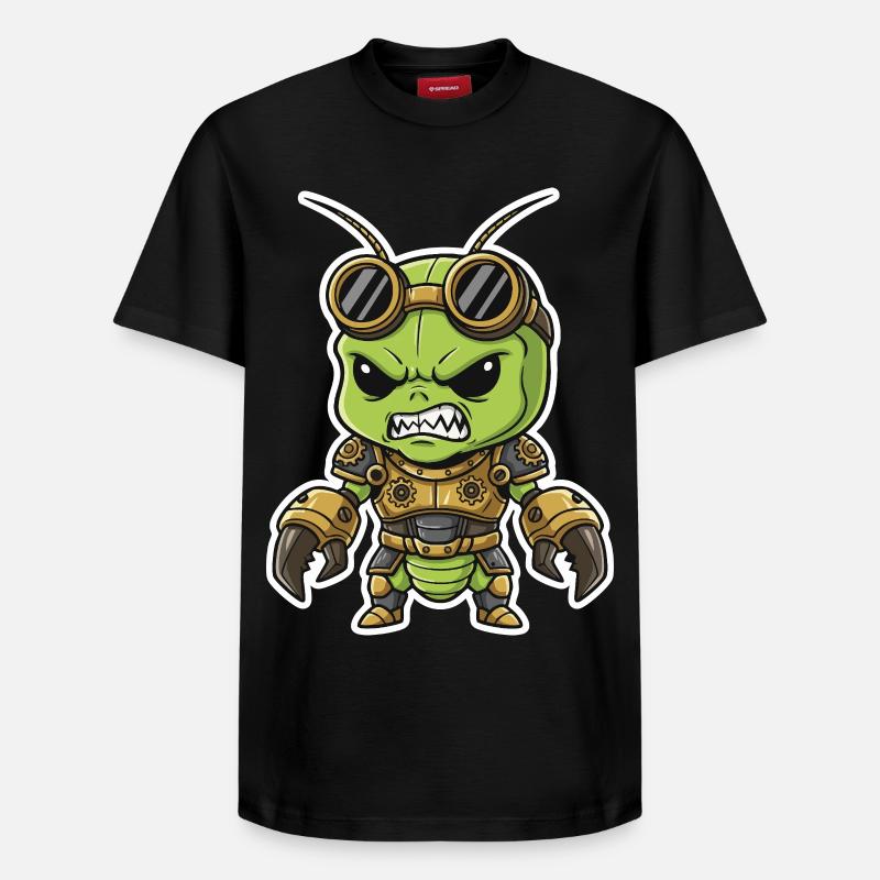 Alien Steampunk Krieger Rüstungsmessing - Relaxed Unisex Supima Cotton T-Shirt – von SPREAD - Schwarz