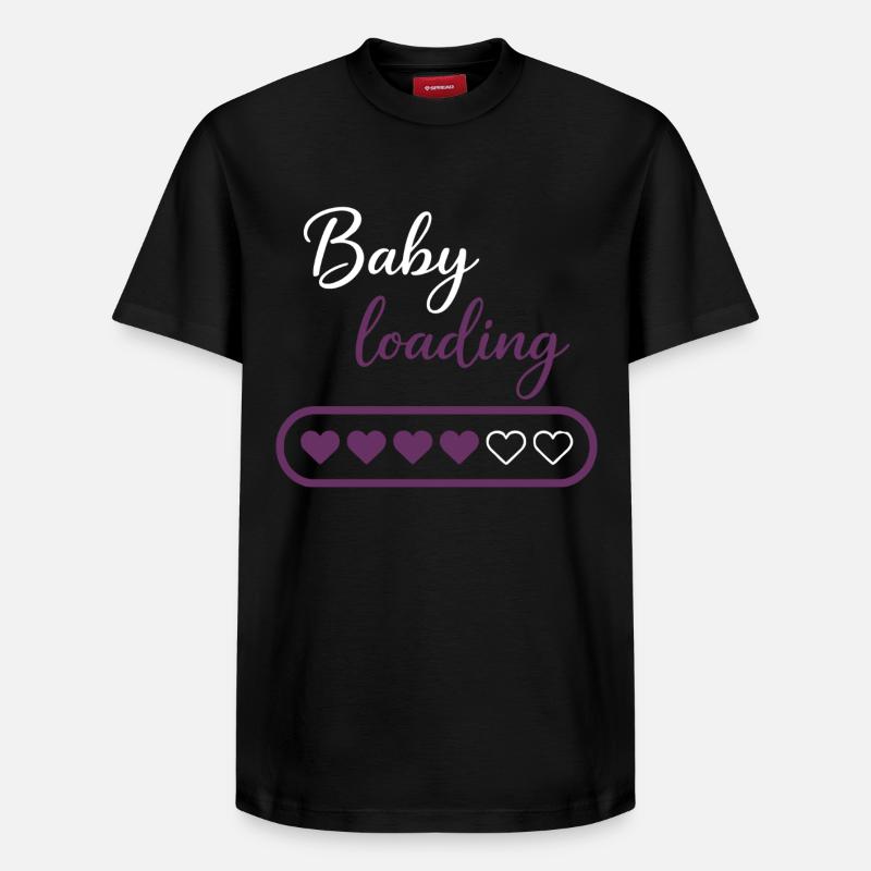 Cœur de chargement de bébé - T-shirt unisexe décontracté en coton Supima – de SPREAD - noir