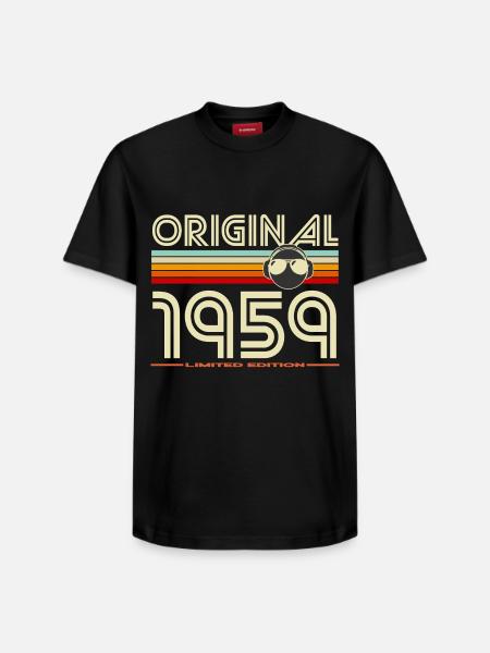 Rétro 1959 Édition Limitée - T-shirt unisexe décontracté en coton Supima – de SPREAD - noir