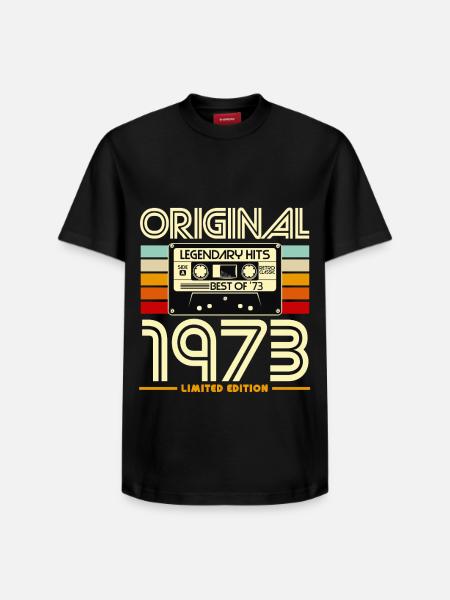 Original 1973 Retro Cassette - Relaxed Unisex Supima Cotton T-Shirt – by SPREAD - black