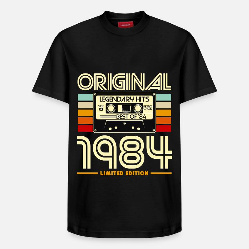 Original 1984 Retro Cassette - T-shirt unisexe décontracté en coton Supima – de SPREAD - noir