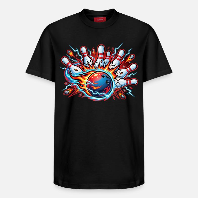 Bowling - Relaxed Unisex Supima Cotton T-Shirt – von SPREAD - Schwarz
