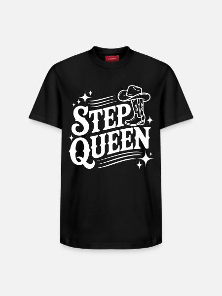 Step Queen Line Dance Cowboy Style - T-shirt unisexe décontracté en coton Supima – de SPREAD - noir