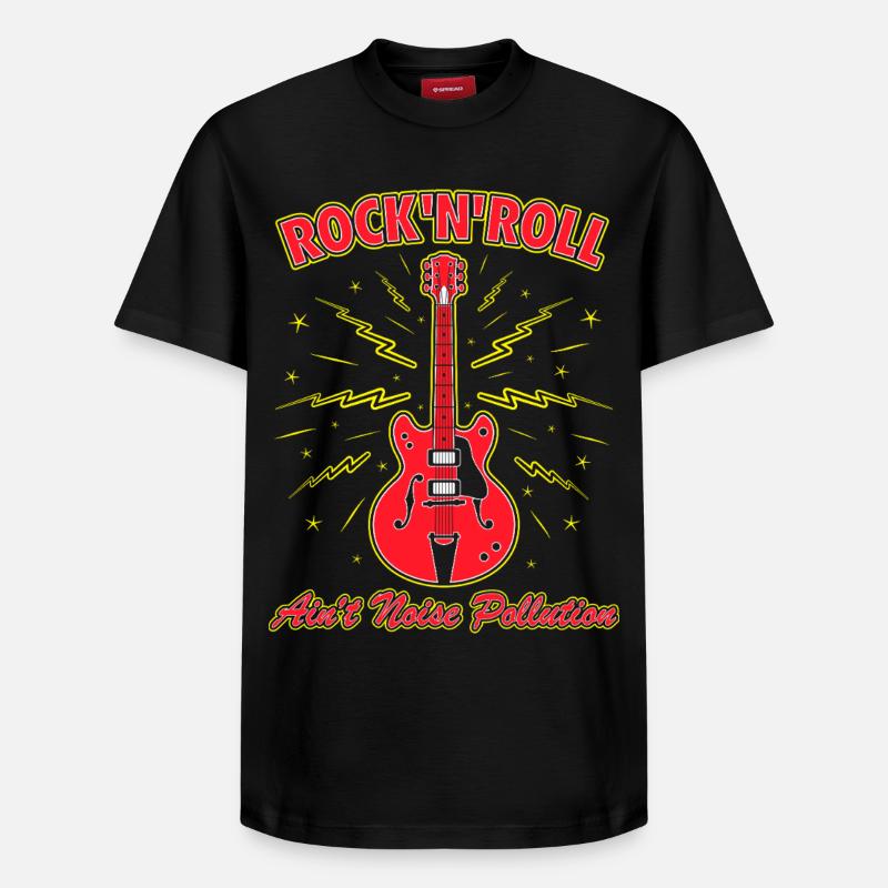Le rock 'n' roll n’est pas de la pollution sonore - T-shirt unisexe décontracté en coton Supima – de SPREAD - noir