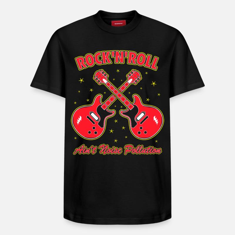 Rock 'n' Roll ist keine Lärmbelastung - Relaxed Unisex Supima Cotton T-Shirt – von SPREAD - Schwarz