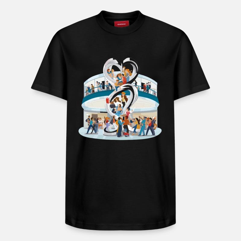Herzensgemeinschaft Skulptur - Relaxed Unisex Supima Cotton T-Shirt – von SPREAD - Schwarz