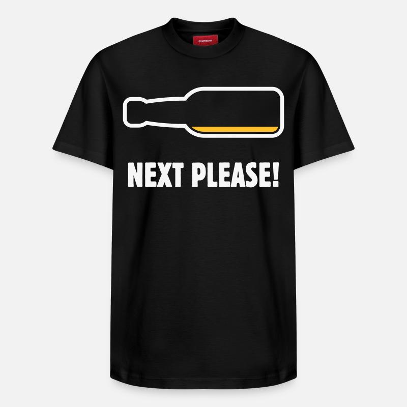Next Please! (Bier / Bierchen / NEG 2C) - Relaxed Unisex Supima Cotton T-Shirt – von SPREAD - Schwarz