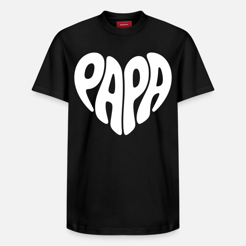 Papa - T-shirt unisexe décontracté en coton Supima – de SPREAD - noir