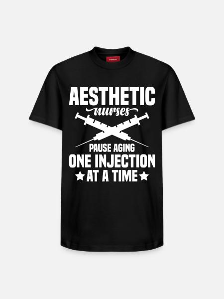 Ästhetisch-Krankenschwester-Injektor-Alter-Botox-Händler - Relaxed Unisex Supima Cotton T-Shirt – von SPREAD - Schwarz