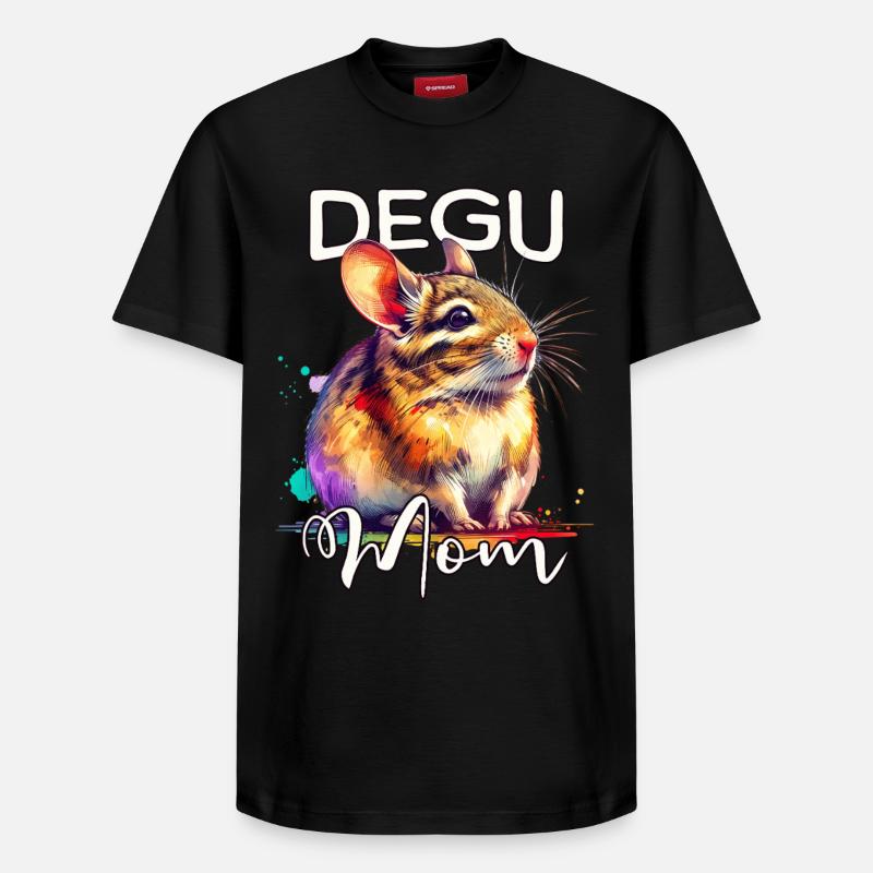 Degu Mama - Relaxed Unisex Supima Cotton T-Shirt – von SPREAD - Schwarz