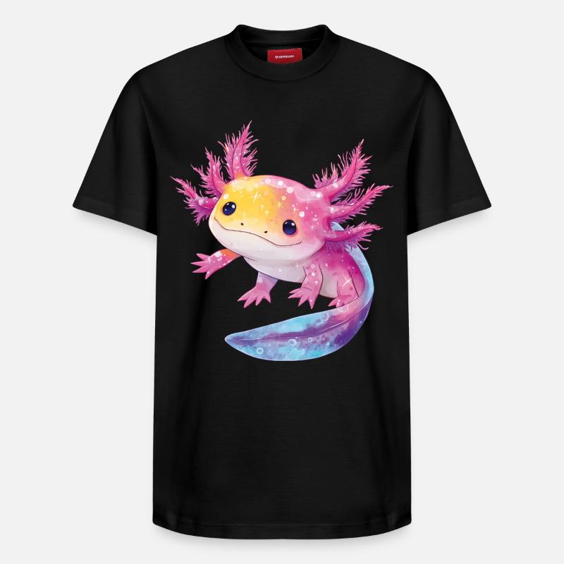 Axolotl - T-shirt unisexe décontracté en coton Supima – de SPREAD - noir