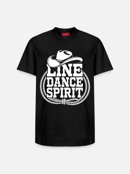 Line Dance Style - Relaxed Unisex Supima Cotton T-Shirt – by SPREAD - black