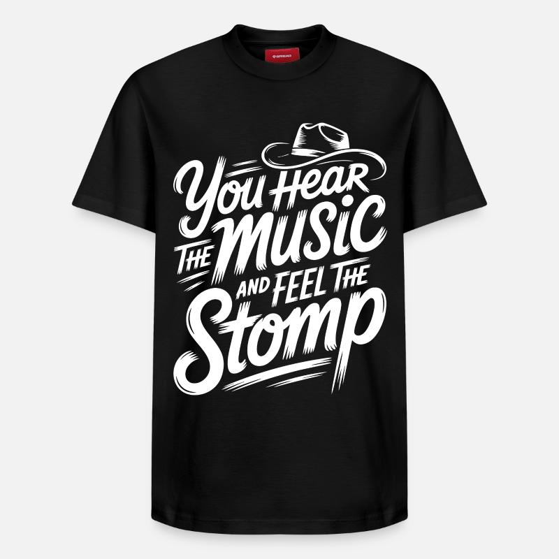Musique & Stomp - T-shirt unisexe décontracté en coton Supima – de SPREAD - noir
