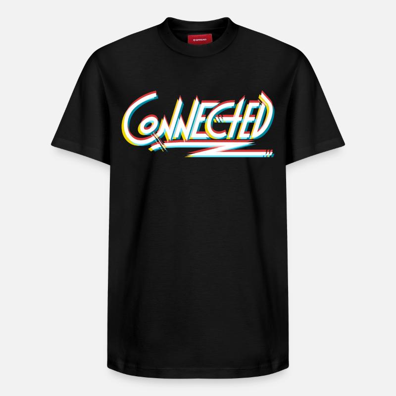 Connected_white_prism - Relaxed Unisex Supima Cotton T-Shirt – by SPREAD - black
