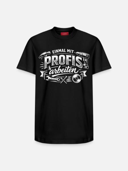 Einmal Mit Profis Arbeiten - Relaxed Unisex Supima Cotton T-Shirt – von SPREAD - Schwarz