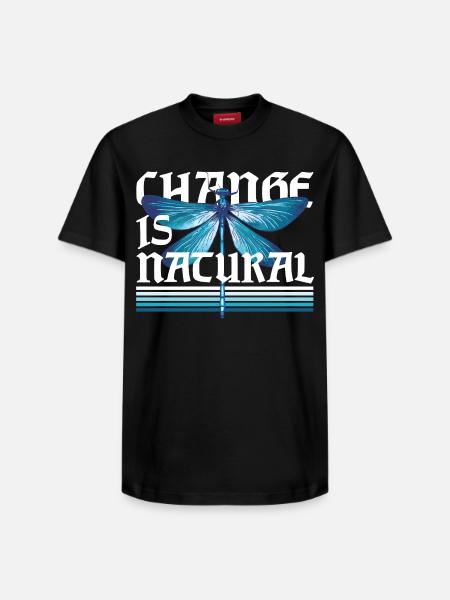 Libelle Libellen Change Is Natural - Relaxed Unisex Supima Cotton T-Shirt – von SPREAD - Schwarz