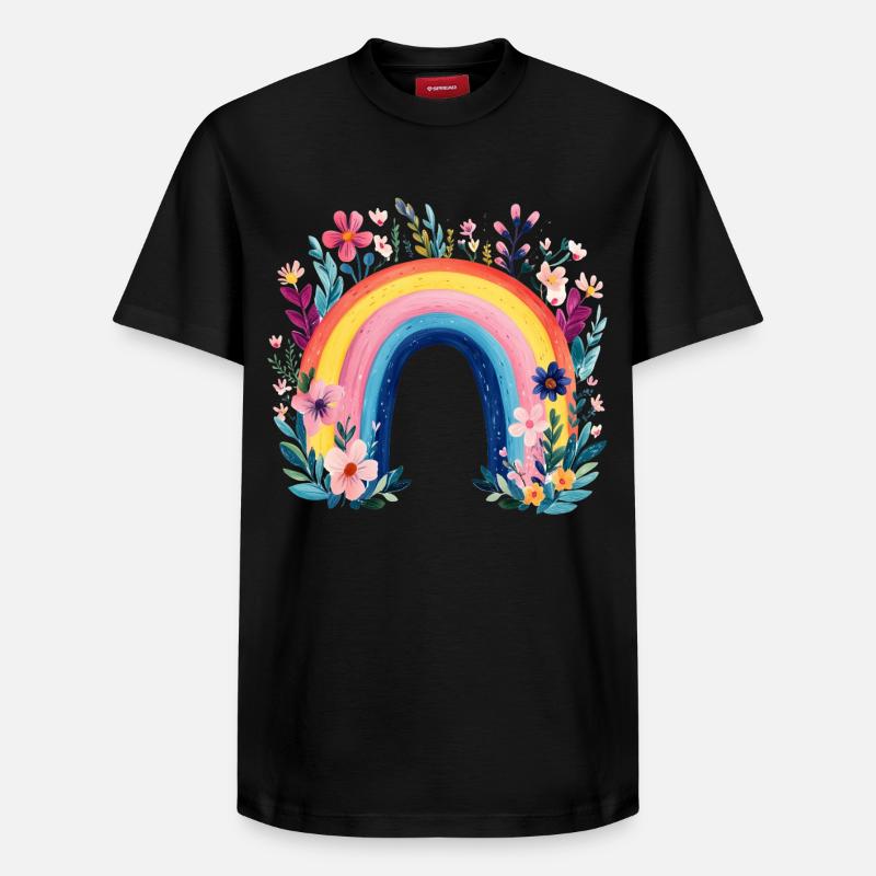 Magnifique arc-en-ciel - T-shirt unisexe décontracté en coton Supima – de SPREAD - noir