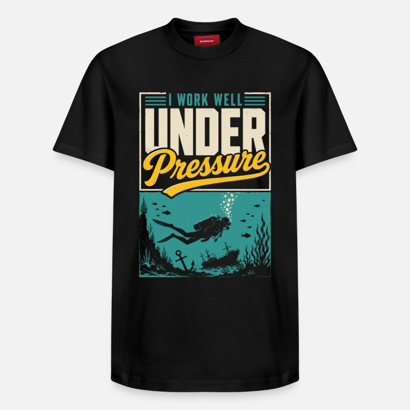 Maillot de plongée sous pression - T-shirt unisexe décontracté en coton Supima – de SPREAD - noir