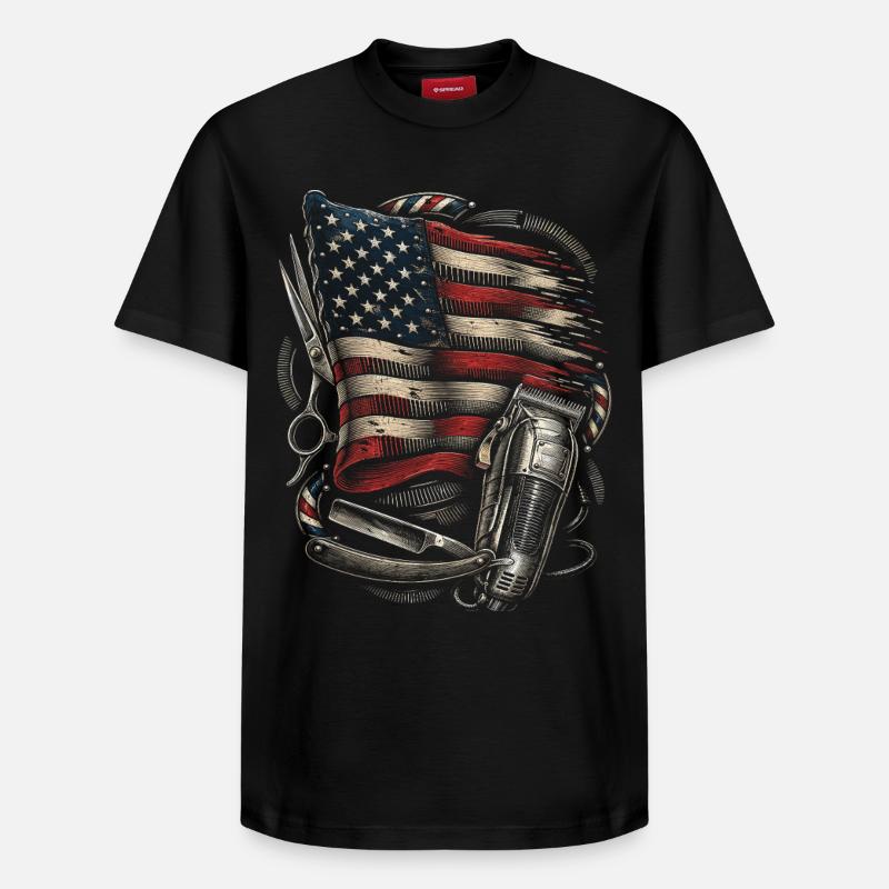 Barber Barbier - Relaxed Unisex Supima Cotton T-Shirt – von SPREAD - Schwarz