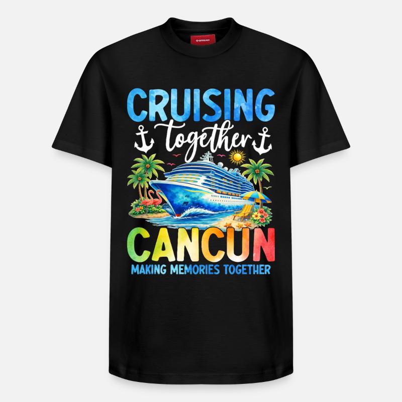 Croisière ensemble à Cancún - T-shirt unisexe décontracté en coton Supima – de SPREAD - noir