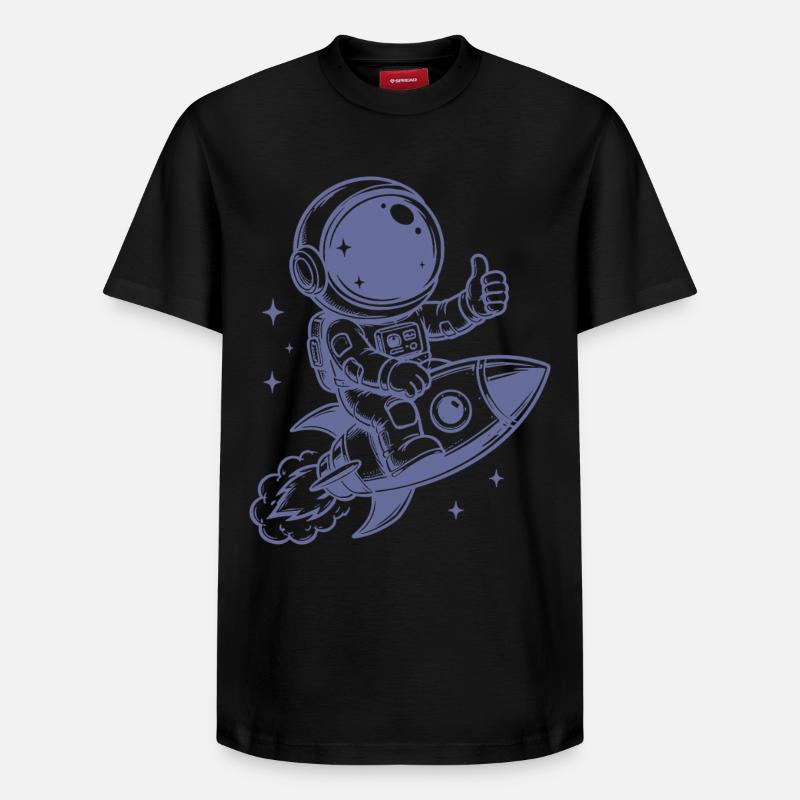 Astronaute en aventure spatiale - T-shirt unisexe décontracté en coton Supima – de SPREAD - noir