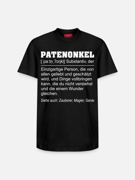 Lustige Patenonkel Definition Geschenkidee - Relaxed Unisex Supima Cotton T-Shirt – von SPREAD - Schwarz
