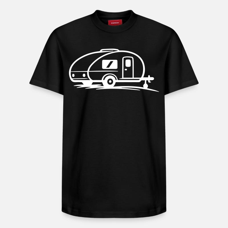 Camping Trailer - Relaxed Unisex Supima Cotton T-Shirt – by SPREAD - black
