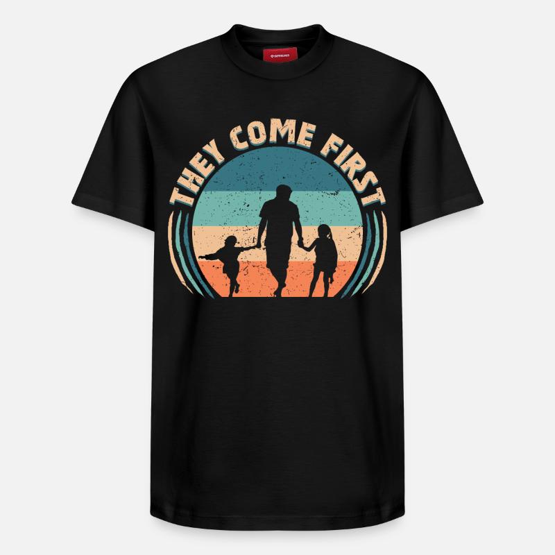 Single Dad Single Dad - Relaxed Unisex Supima Cotton T-Shirt – by SPREAD - black