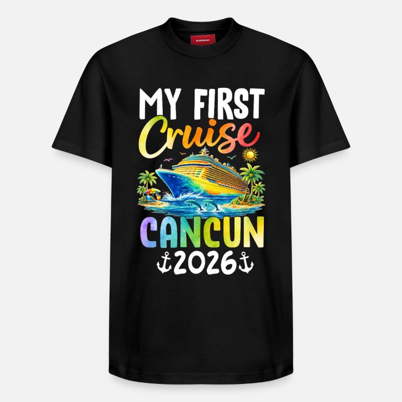 Ma première croisière Cancún 2026 - T-shirt unisexe décontracté en coton Supima – de SPREAD - noir