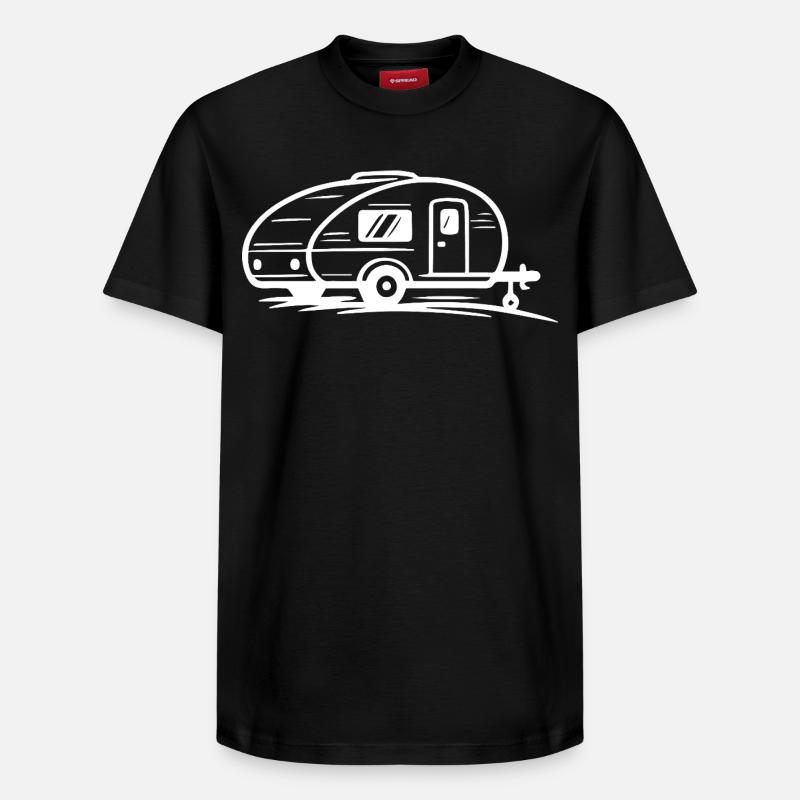 Remorque de camping - T-shirt unisexe décontracté en coton Supima – de SPREAD - noir