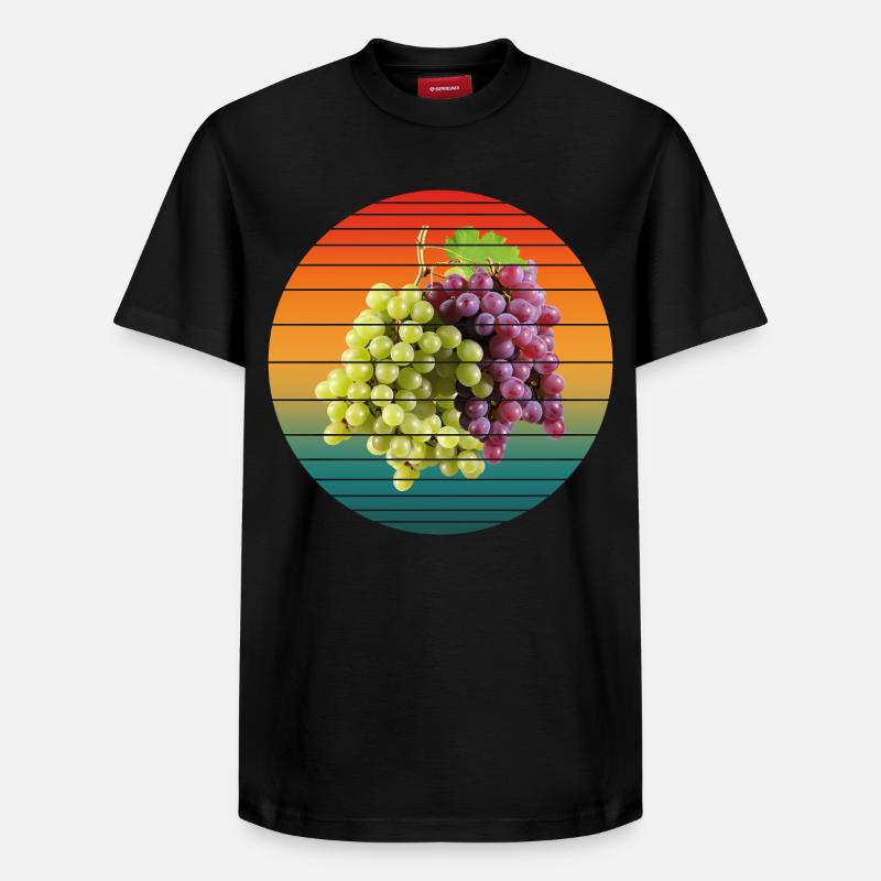 Pamplemousses - T-shirt unisexe décontracté en coton Supima – de SPREAD - noir