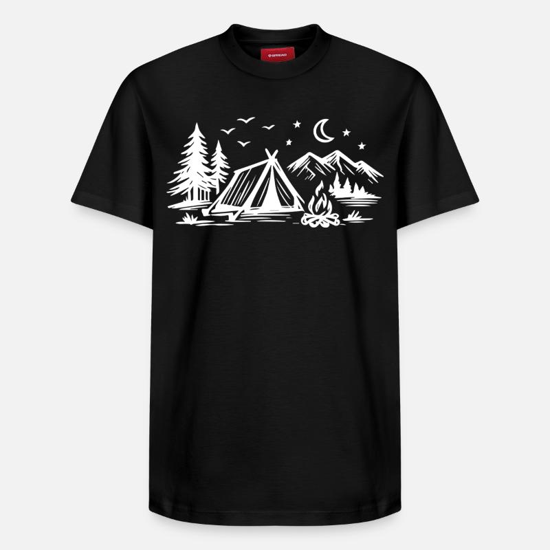 Camping Tent - Relaxed Unisex Supima Cotton T-Shirt – by SPREAD - black