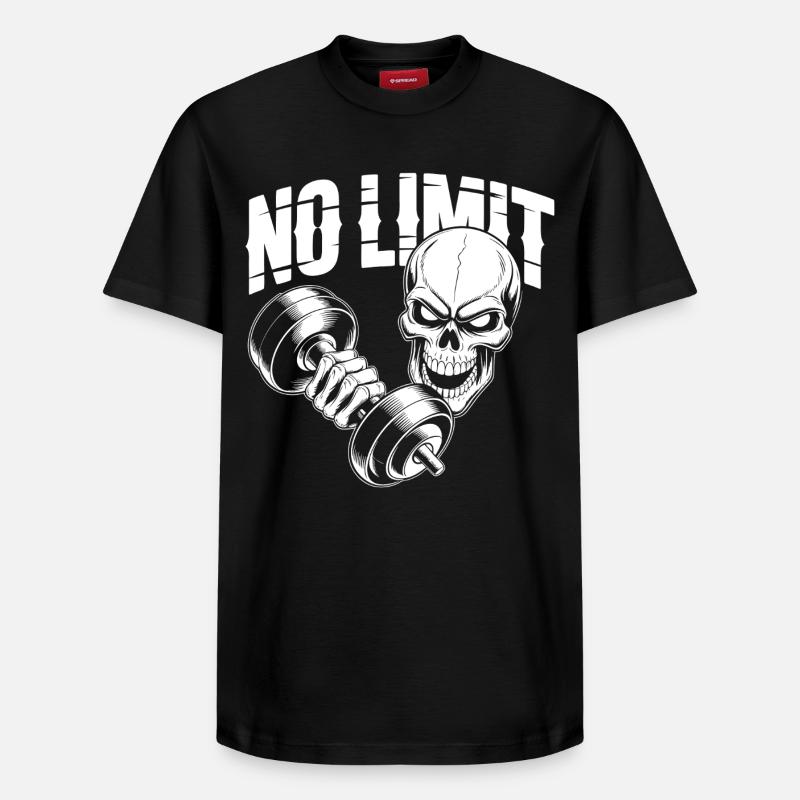 Skull Workout - Relaxed Unisex Supima Cotton T-Shirt – by SPREAD - black