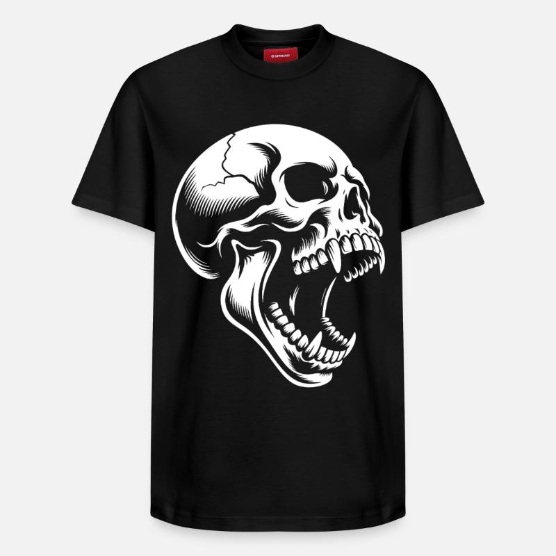 Le Crâne Hurlant - T-shirt unisexe décontracté en coton Supima – de SPREAD - noir