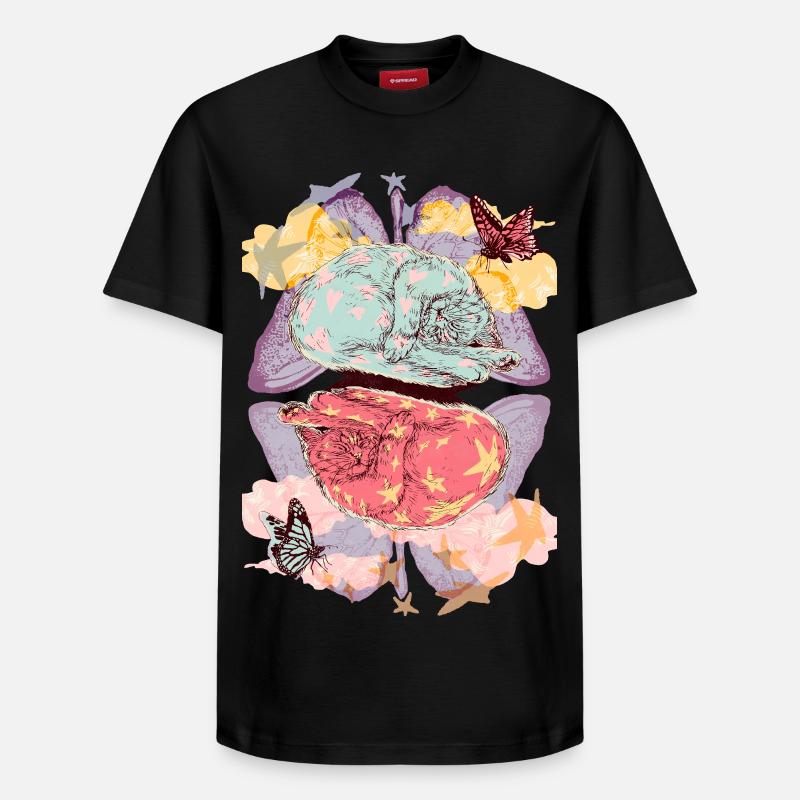 KITTY TRÄUMT - Relaxed Unisex Supima Cotton T-Shirt – von SPREAD - Schwarz