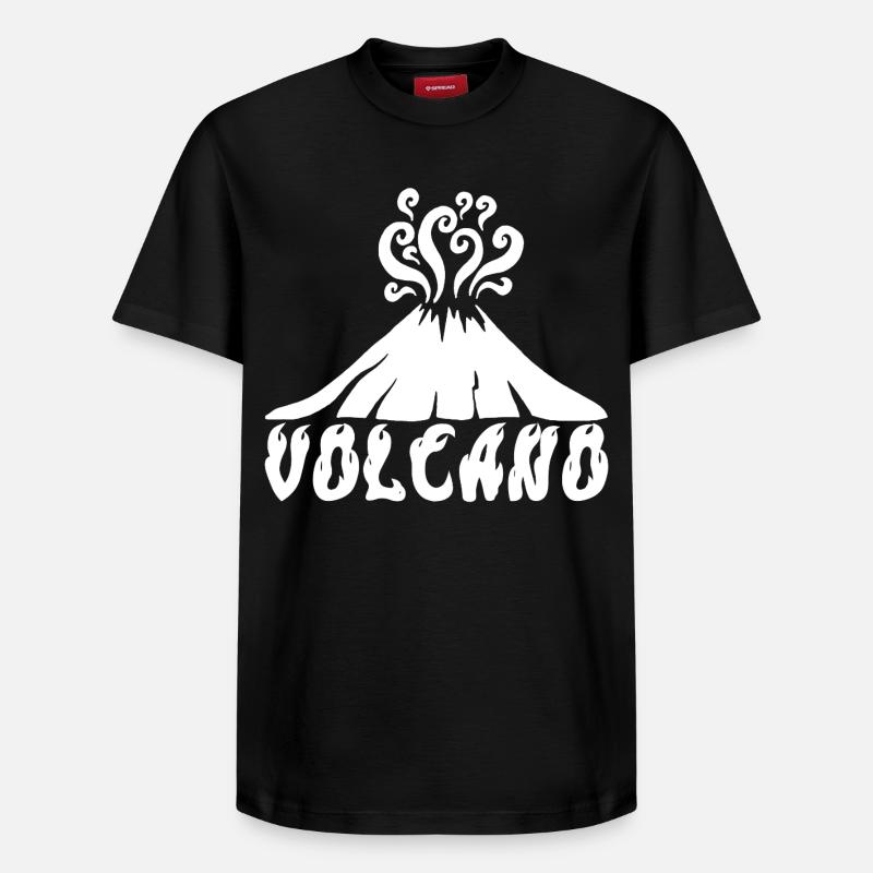 Weißer Vulkan - Relaxed Unisex Supima Cotton T-Shirt – von SPREAD - Schwarz