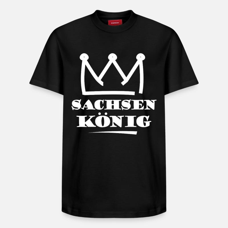 Sachsen König Krone Logo - Relaxed Unisex Supima Cotton T-Shirt – von SPREAD - Schwarz