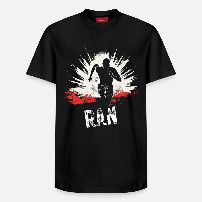 Running Jogging Runner Sprint Design - Relaxed Unisex Supima Cotton T-Shirt – von SPREAD - Schwarz