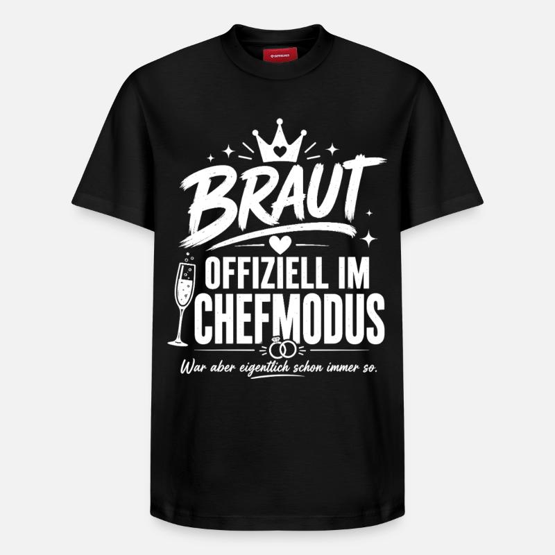 Braut im Chefmodus - Relaxed Unisex Supima Cotton T-Shirt – von SPREAD - Schwarz