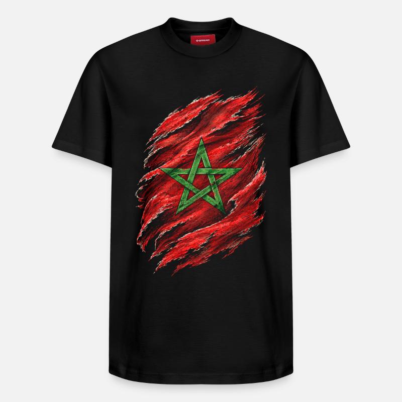 Marocain Marocain Marocain - T-shirt unisexe décontracté en coton Supima – de SPREAD - noir
