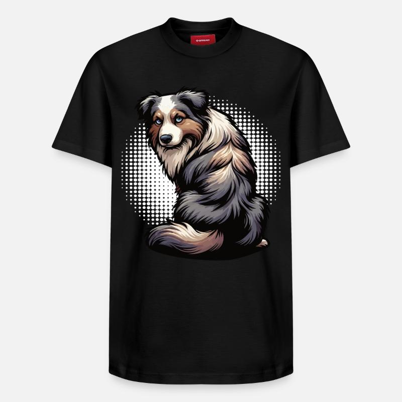 Berger australien Aussie Aussie Propriétaires Aussies - T-shirt unisexe décontracté en coton Supima – de SPREAD - noir