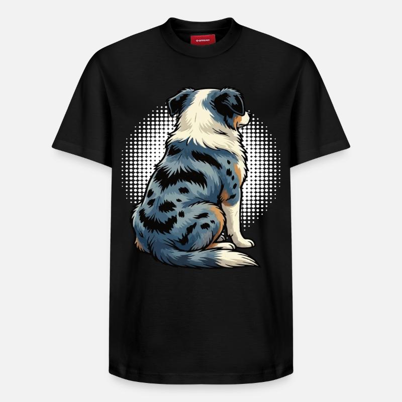 Berger australien Aussie Aussie Propriétaires Aussies - T-shirt unisexe décontracté en coton Supima – de SPREAD - noir