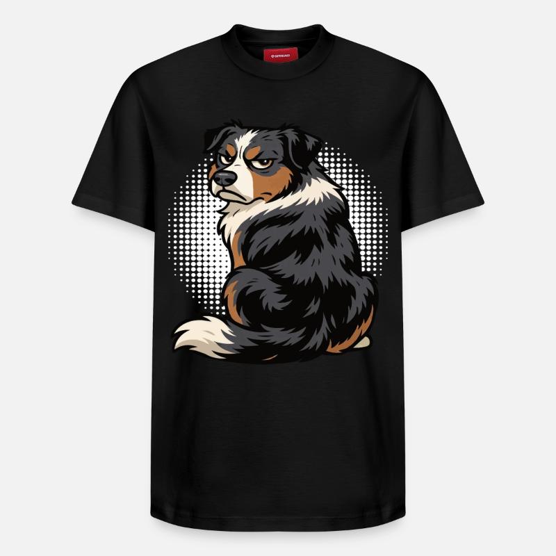 Berger australien Aussie Aussie Propriétaires Aussies - T-shirt unisexe décontracté en coton Supima – de SPREAD - noir