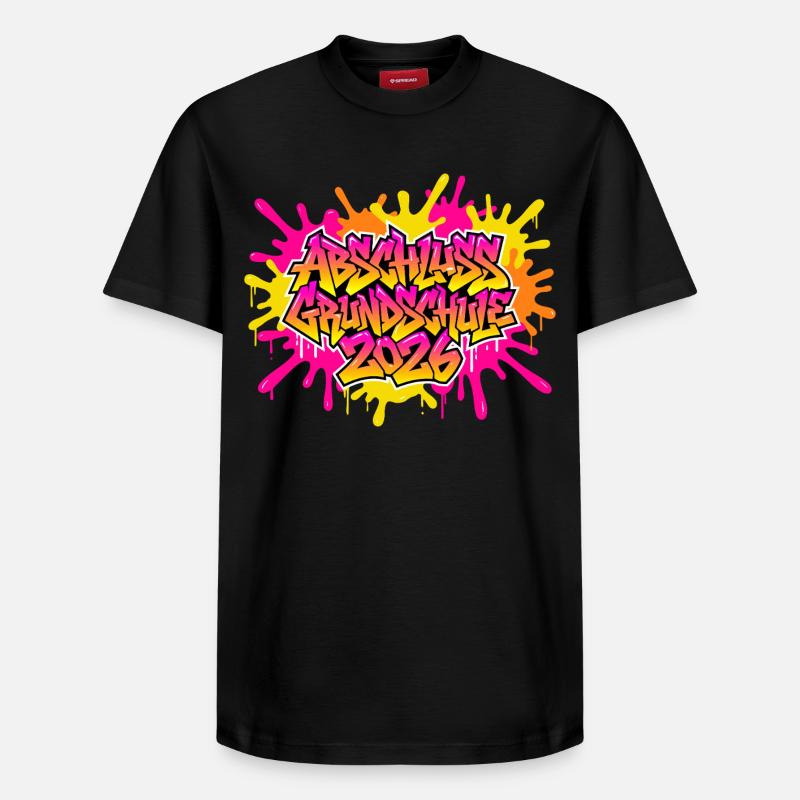 Elementary School Graduation 2026 Graffiti - Relaxed Unisex Supima Cotton T-Shirt – by SPREAD - black