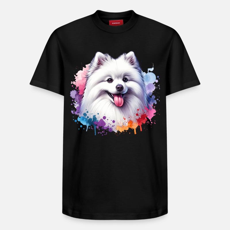 Spitz Zwergspitz Motiv - Relaxed Unisex Supima Cotton T-Shirt – von SPREAD - Schwarz